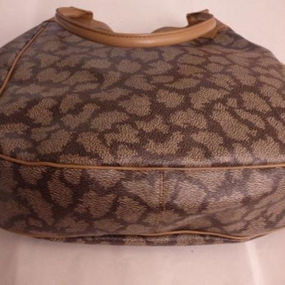 YSL Vintage Pewter Abstract Design Taupe Leather - Picture 3 of 8
